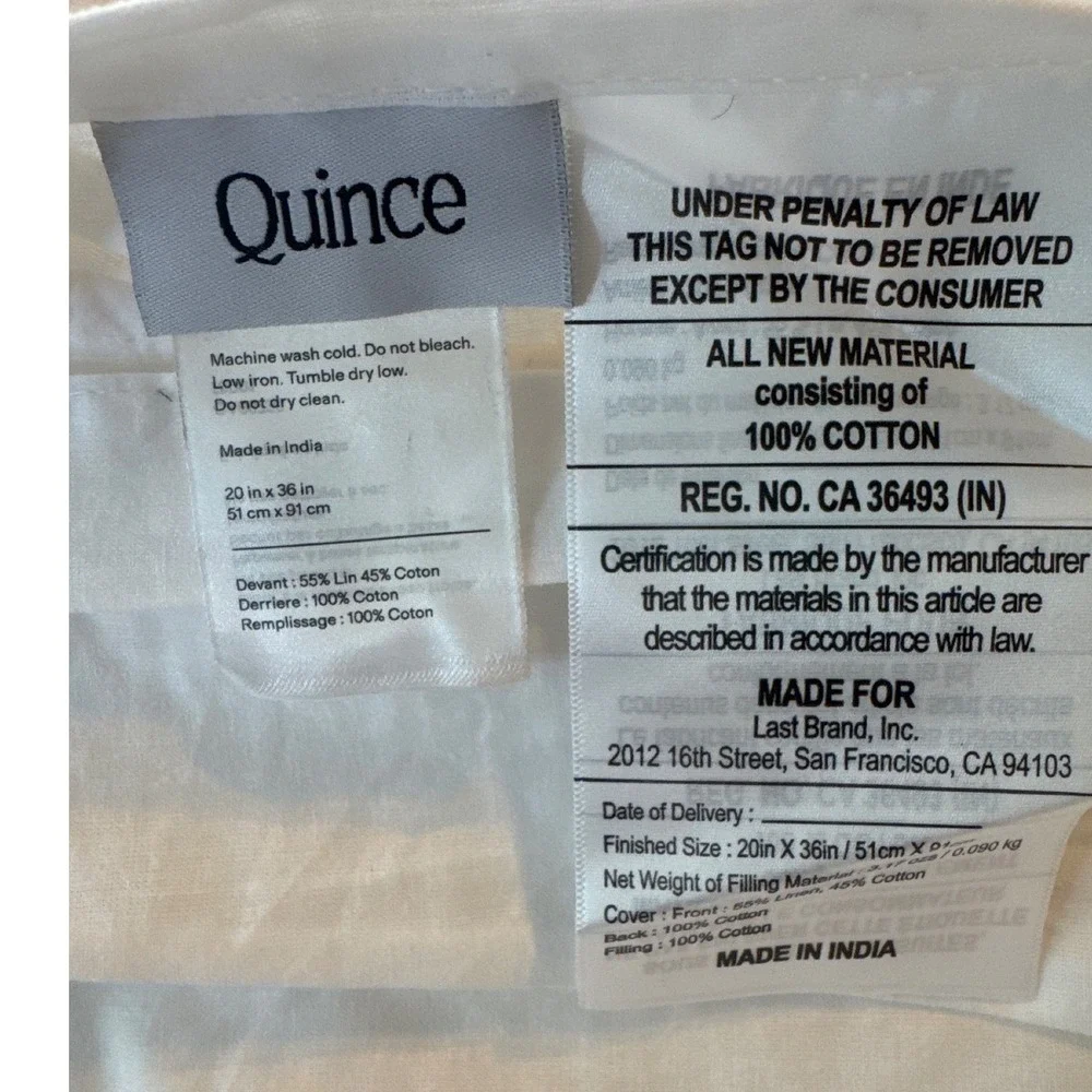 Quince Quilt Set King White Cotton Hand Stitched 2 Shams New